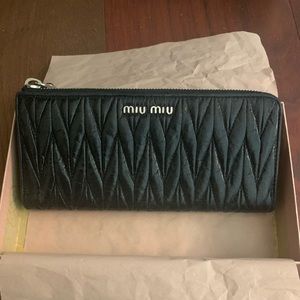 COPY - ON SALE miu miu matelasse wallet